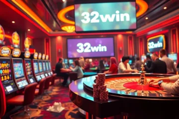 Experience the thrill of gaming at 32win com with vibrant casino visuals featuring live tables.